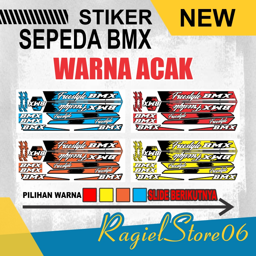 stiker sepeda BMX FRESTYLE Stiker Variasi Striping Sticker Tempel Logo Emblem Sepeda BMX FRESTYLE Ra