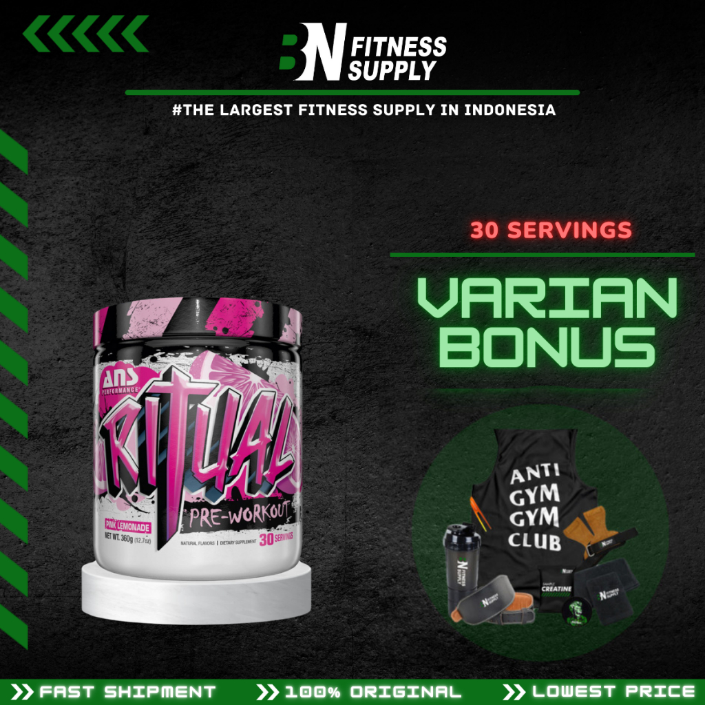ANS Performance Ritual Pre Workout / Preworkout / PWO - 30 SERVINGS, PINK LEMONADE