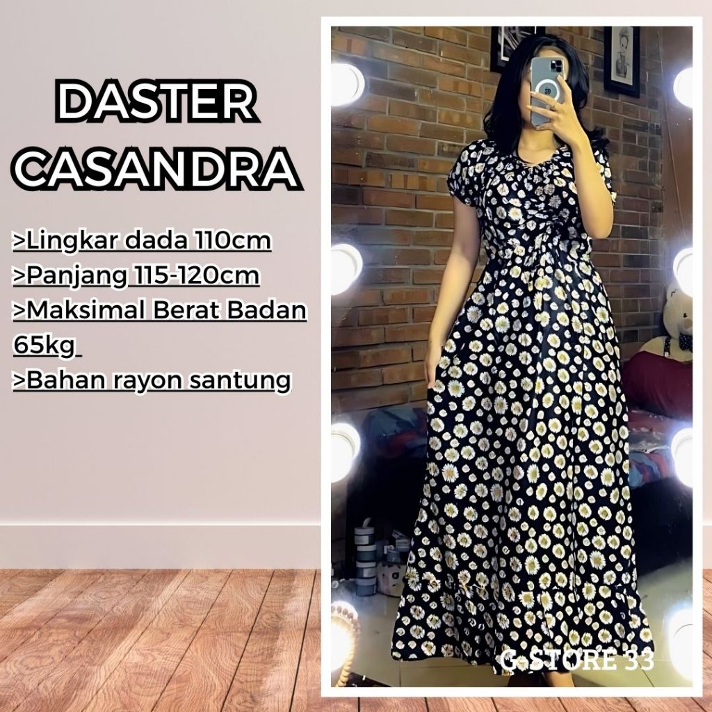 Daster Bali LD 110 Busui/Dress Serut Casandra/Daster wanita murah/Daster Kain Katun Rayon Santung