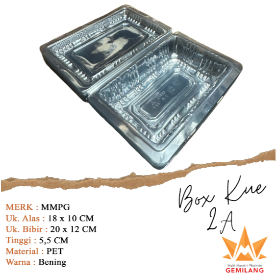 Plastik Mika Kue Ukuran 2A TEBAL Isi 50 PCS / Mika Kue 2A / Box Kue 2A / Box Mika Tempat nasi Kuning