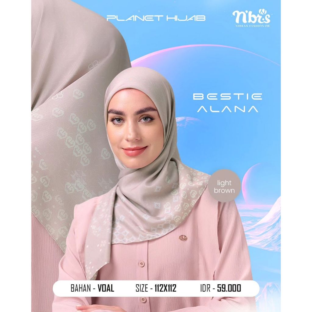 HIJAB NIBRAS BESTIE ALANA SCARVES / HIJAB VOAL NIBRAS TERBARU / NIBRAS ORI / HIJAB BRANDED