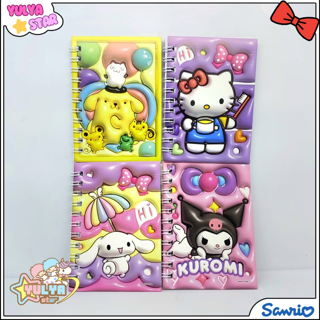 

Buku Catatan Size A7 Motif SANRIO / Notebook Ukuran A7 motif SANRIO