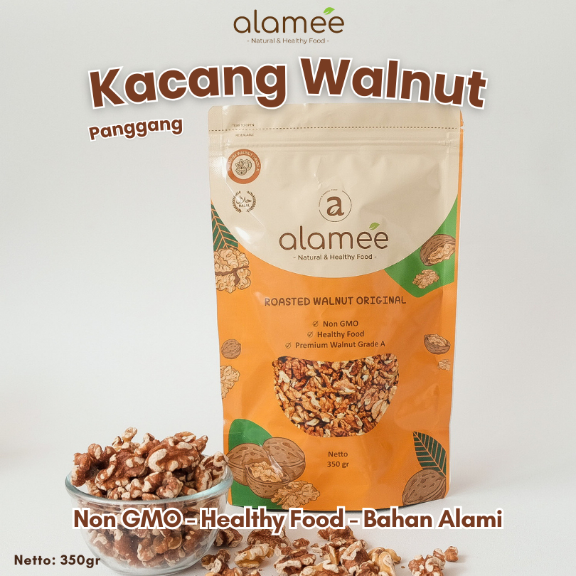 

ALAMEE Kacang Walnut Panggang Roasted Nut Premium Renyah Organik 350 gram