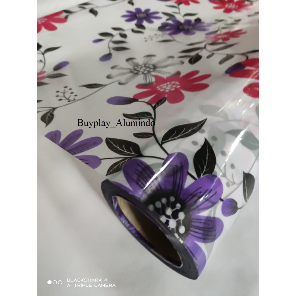 Sticker Kaca -Kaca Film - Sandblast Sandblast Sunblast Kaca Motif Bunga 176