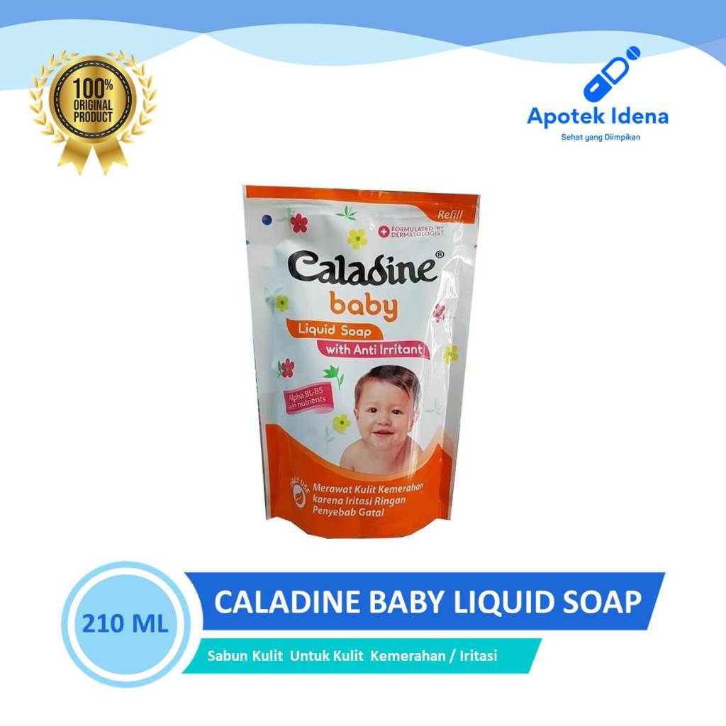 CALADINE BABY LIQUID SOAP 210 POUCH Sabun Cair Bayi Untuk Kulit Kemerahan Anti Iritasi
