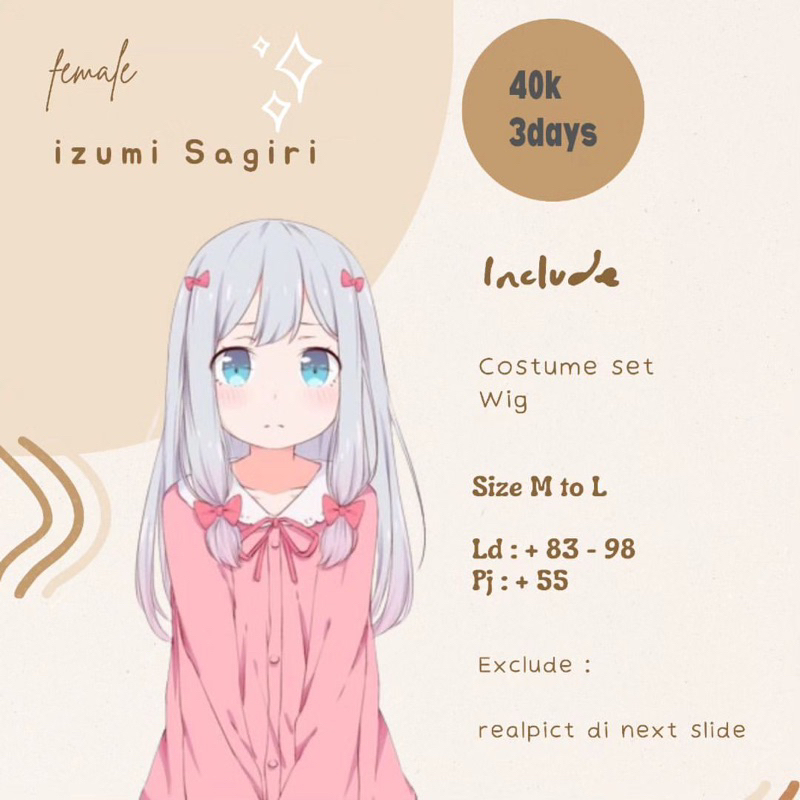 rental costum cosplay izumi sagiri