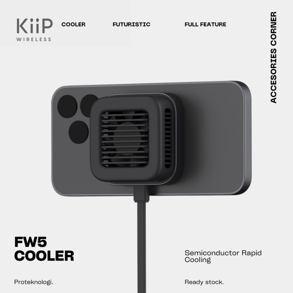 KiiP FW5 Magnetic Wireless Charging Cooler HP Fan Radiator Cooling