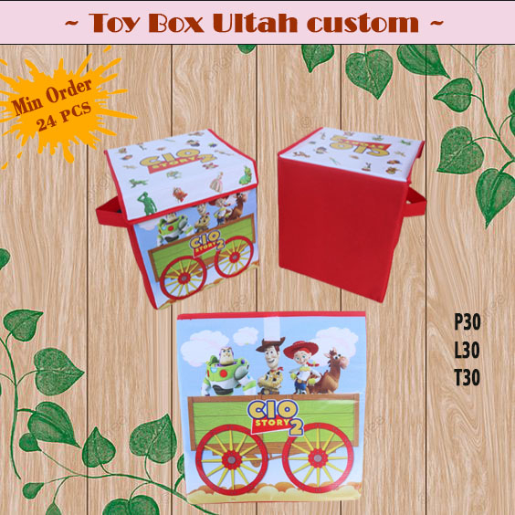 Souvenir Ultah Toy Box Kotak Wadah Mainan lipat Tema cio story