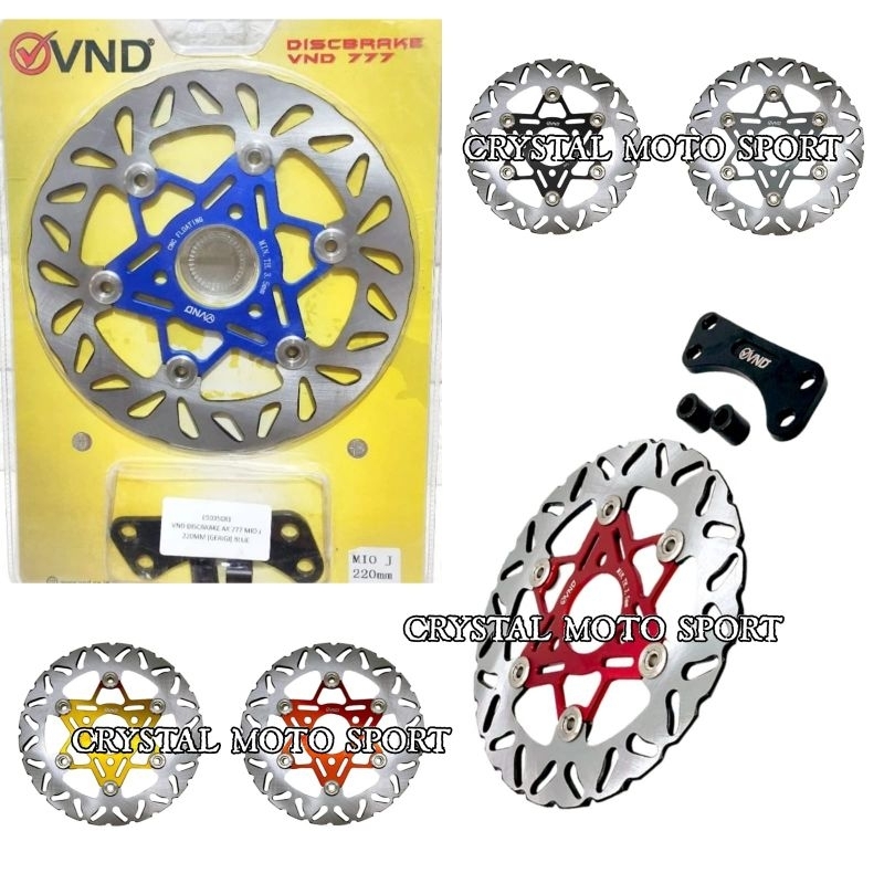 disc brake vnd ak 777 220mm mio j discbrake cnc floating soul gt115/soul gt125 piringan depan vnd xe