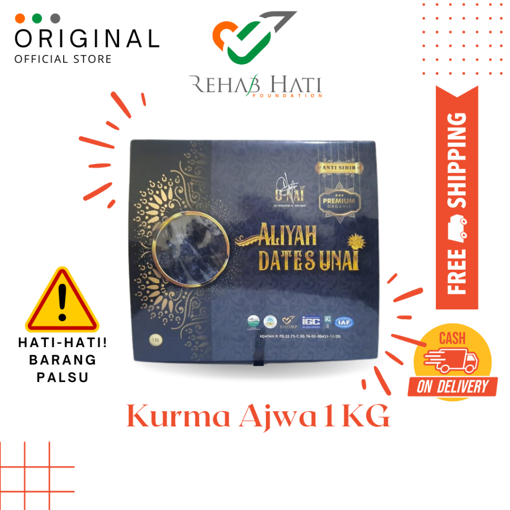 

Kurma Ajwa Aliyah Dan Madinah Unai 1Kg