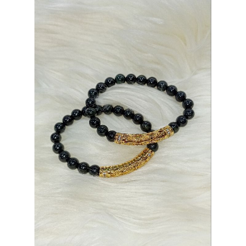 Gelang Giok Birma hijau tua