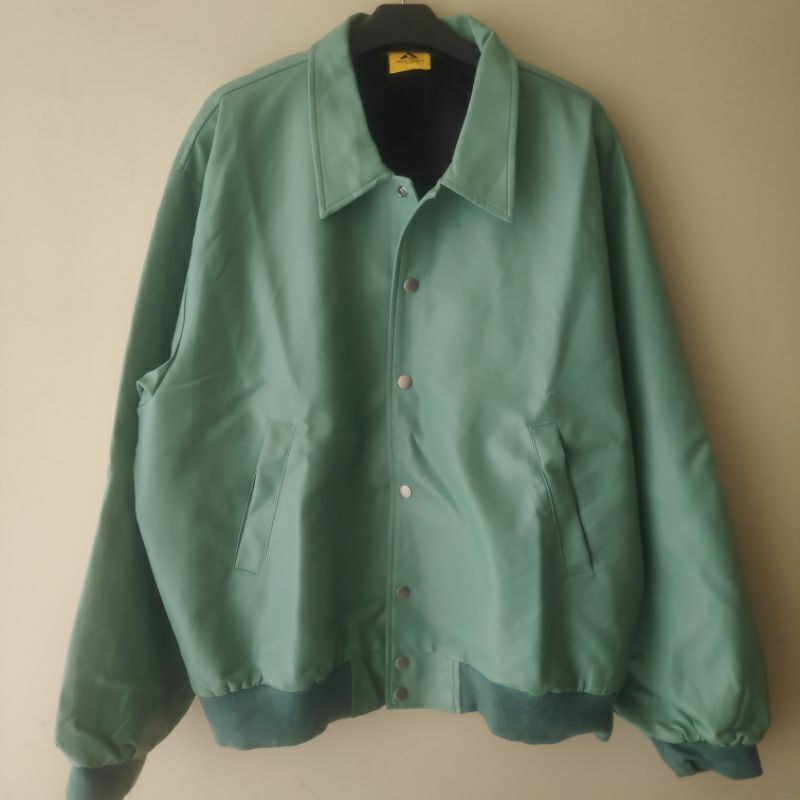 JACKET LEATHER SINTETIS by ATTENTION HIJAU TOSCA