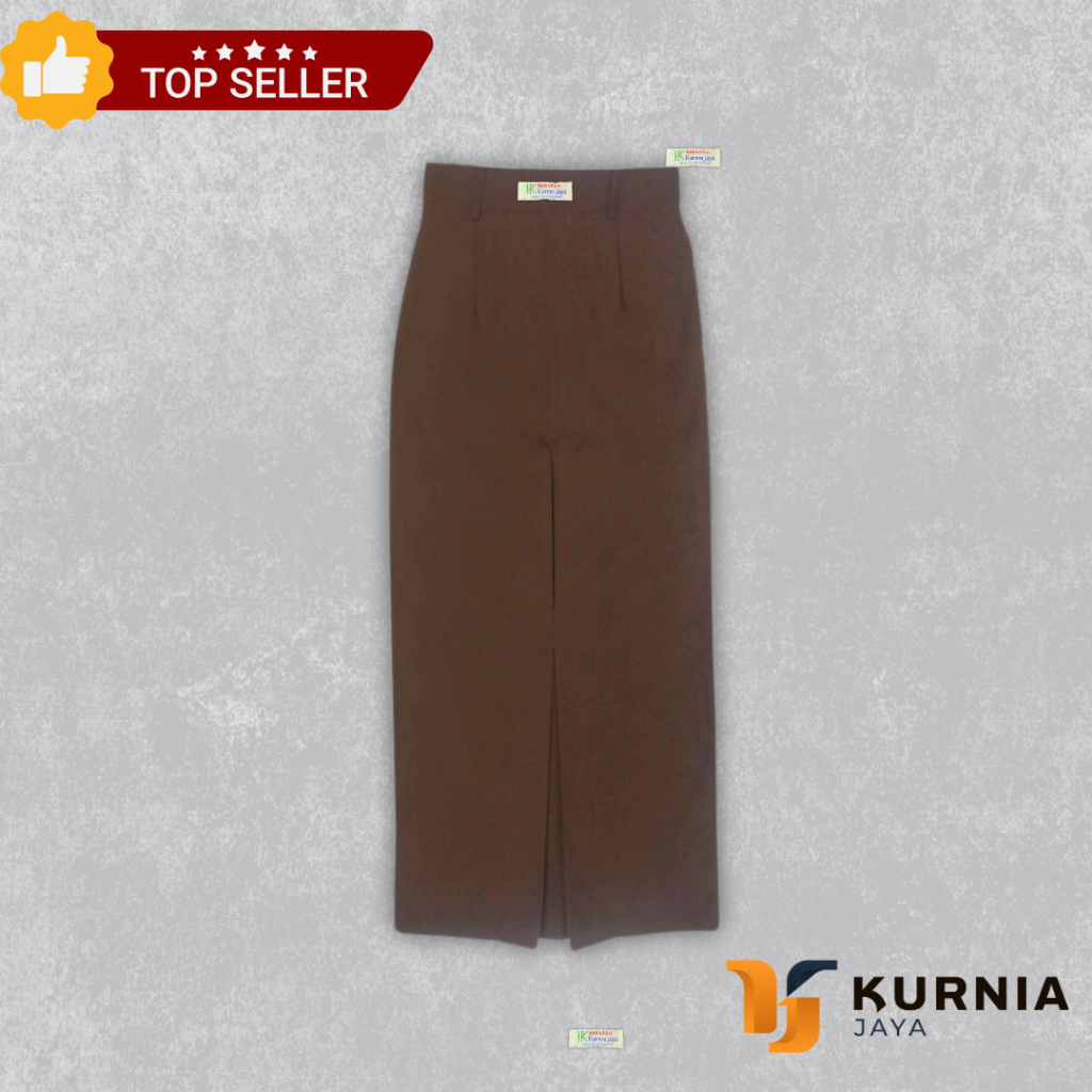 SERAGAM SEKOLAH ROK SPAN BELAH SATU PANJANG PRAMUKA SMP/SMA