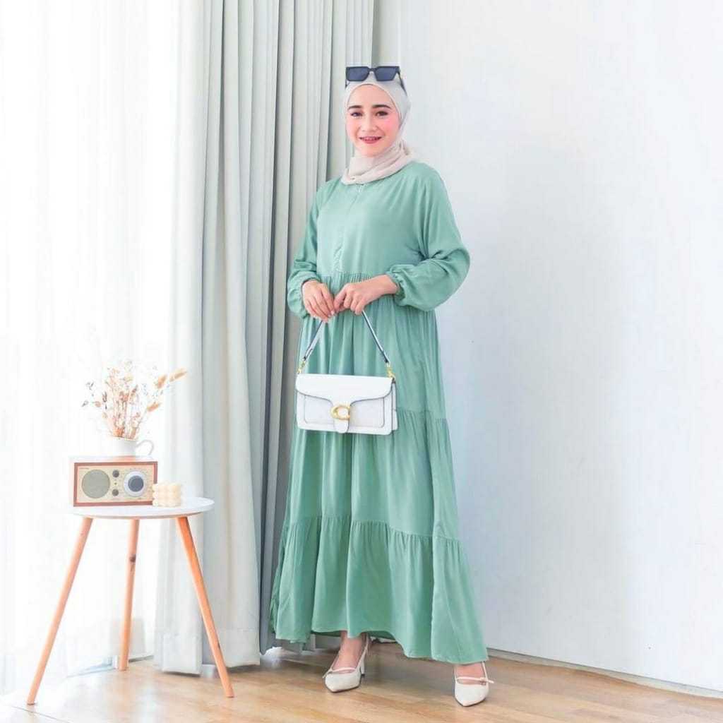 (PROMO) GAMIS RAYON POLOS - MODEL CANDA SUSUN 3 - BUSUI - TALI SAMPING