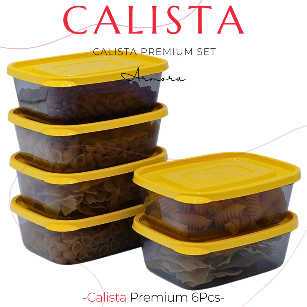 [ CALISTA ] TOPLES CALISTA SET FURANO SMOKE 6PCS WADAH PLASTIK PENYIMPANAN MAKANAN TOPLES KULKAS