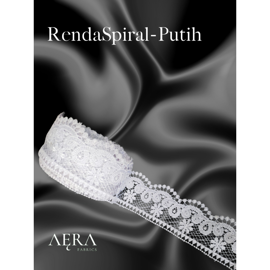 1 meter Renda Bordir Chemical Lace / Renda meteran Kain Renda / Renda Mukena