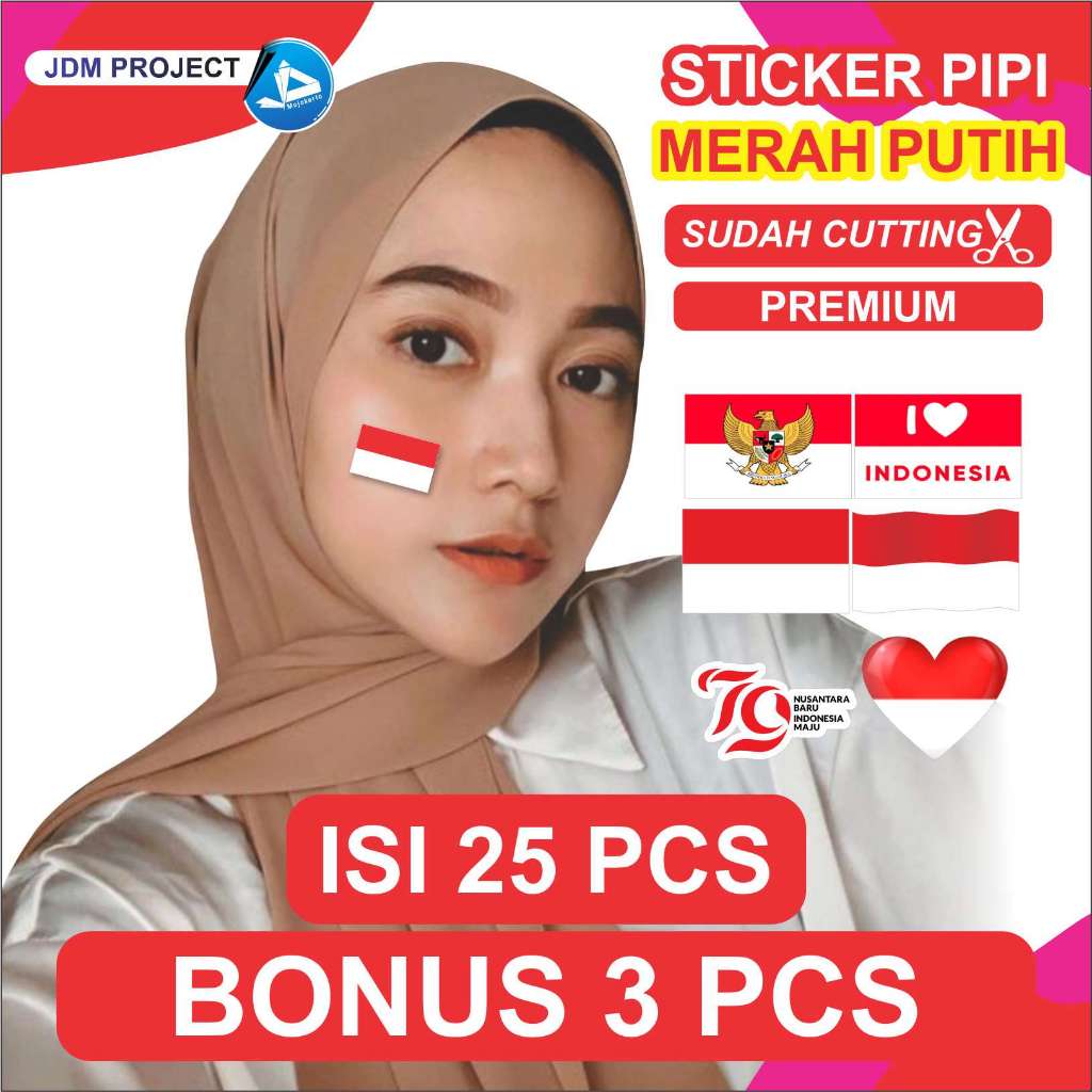 

sticker pipi merah putih berbagai macam model PREMIUM