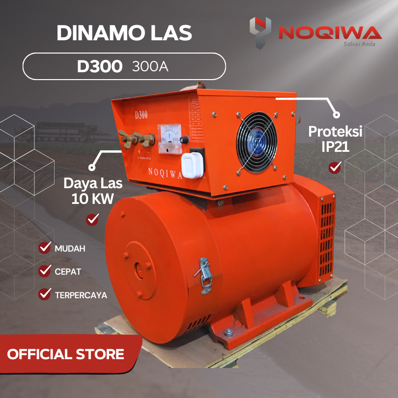 Generator Noqiwa D300 - Mesin Generator AC dan Las DC D300 Full Tembaga 1 Phase