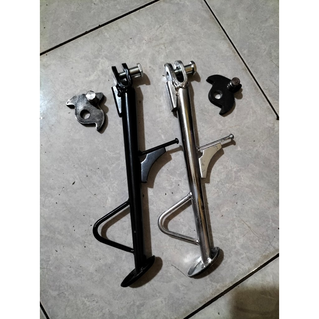 STANDAR SATU JAGRAK SAMPING NINJA FI CHROME HITAM SET DUDUKAN DAN BAUT PNP CB GL MP GL100
