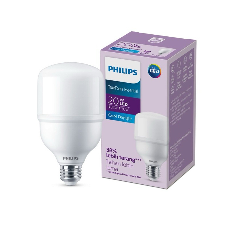 Bola Lampu Led Philips 20w 20watt 20 watt Essential Trueforce led