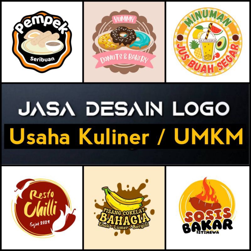 Jasa Desain Logo Usaha Kuliner | Logo UMKM | Logo Makanan