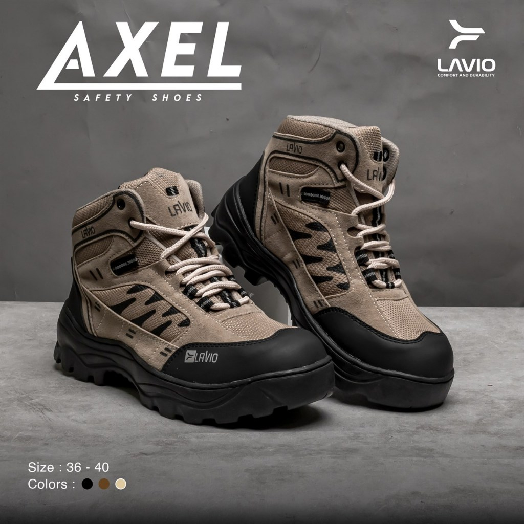 Lavio Axel - Sepatu Gunung Unisex Safety Boots High Quality Axel Booster Mood Hiking Proyek