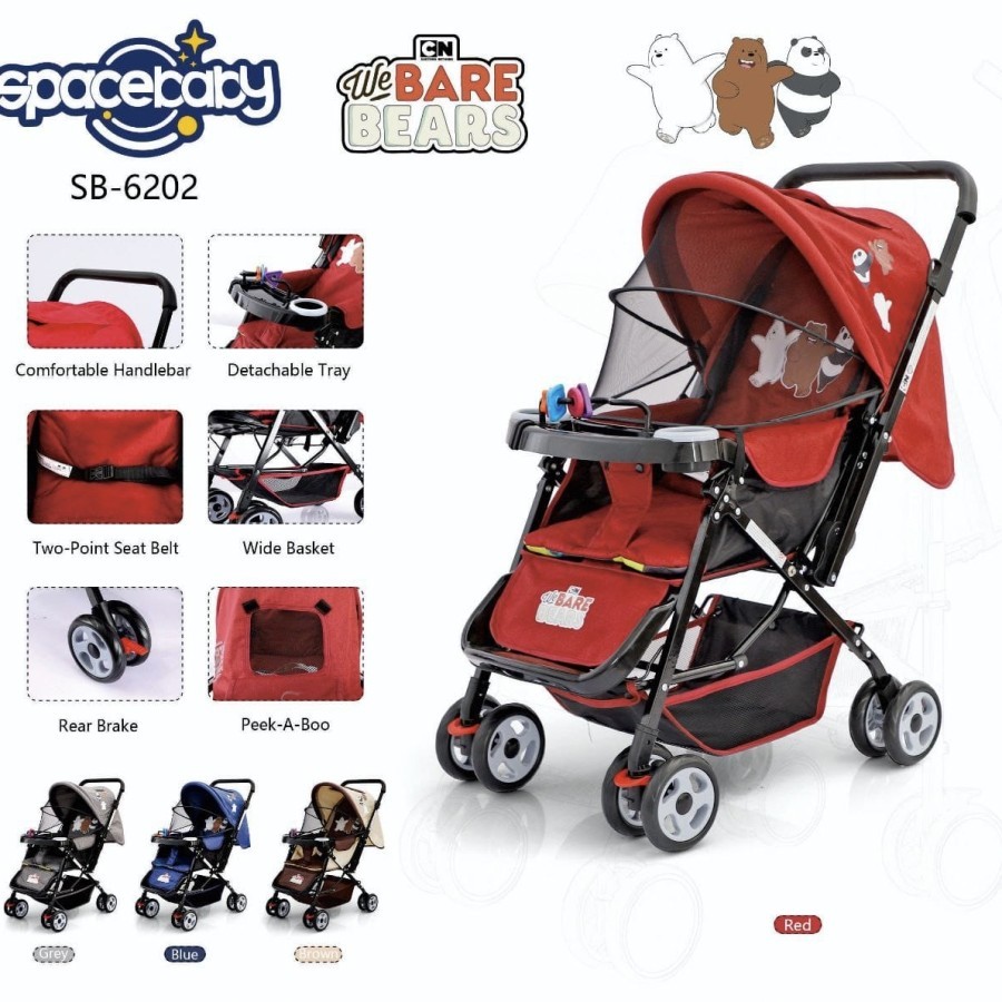 BABY STROLLER SPACE BABY SB-6202 KERETA DORONG BAYI SPACE BABY 6202