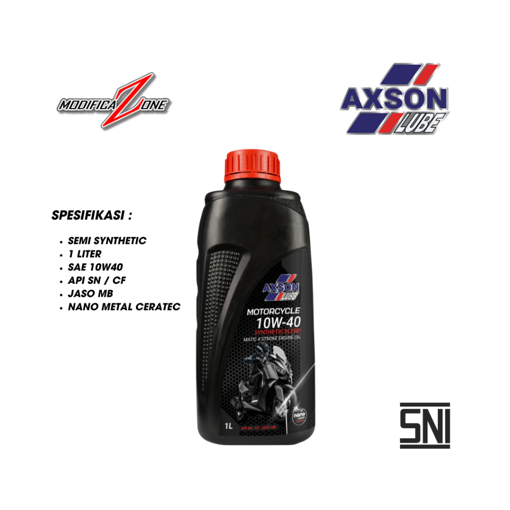 AXSON LUBE : SEMI - SYNTHETIC SCOOT R SAE 10W-40 1L