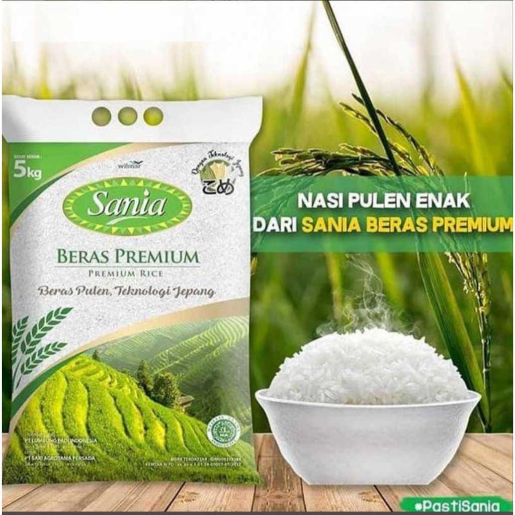 

Sania Beras PREMIUM Pulen Teknologi Jepang Kemasan 5 Kg