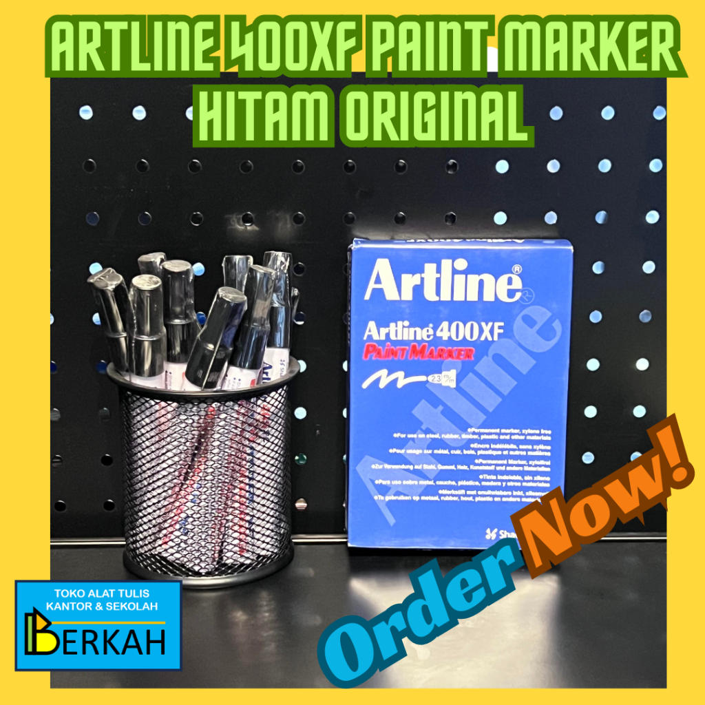 

Spidol Cat Artline Paint Marker 400XF Hitam Original