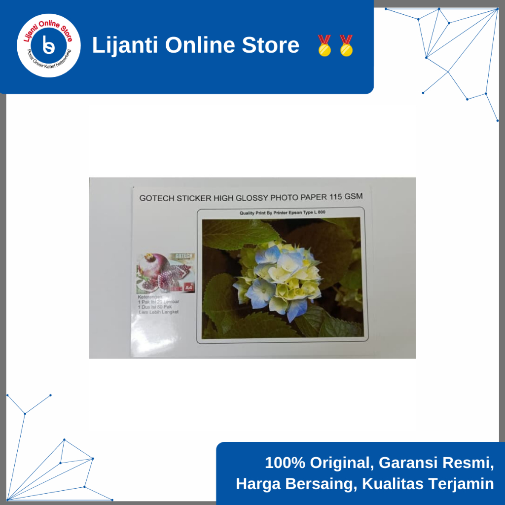 

Gotech Sticker High Glossy Photo Paper 135 Gsm