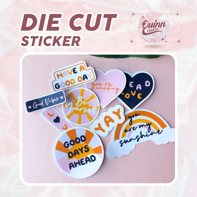 DIE CUT STICKER SET CUSTOM | Cetak Sticker + Cutting Putus | Cetak Sticker Custom Anime Kpop Webtoon