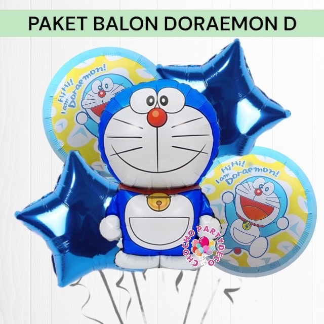 Paket Balon DORAEMON D / Dekorasi Ulang Tahun Doraemon Doremi Nobita