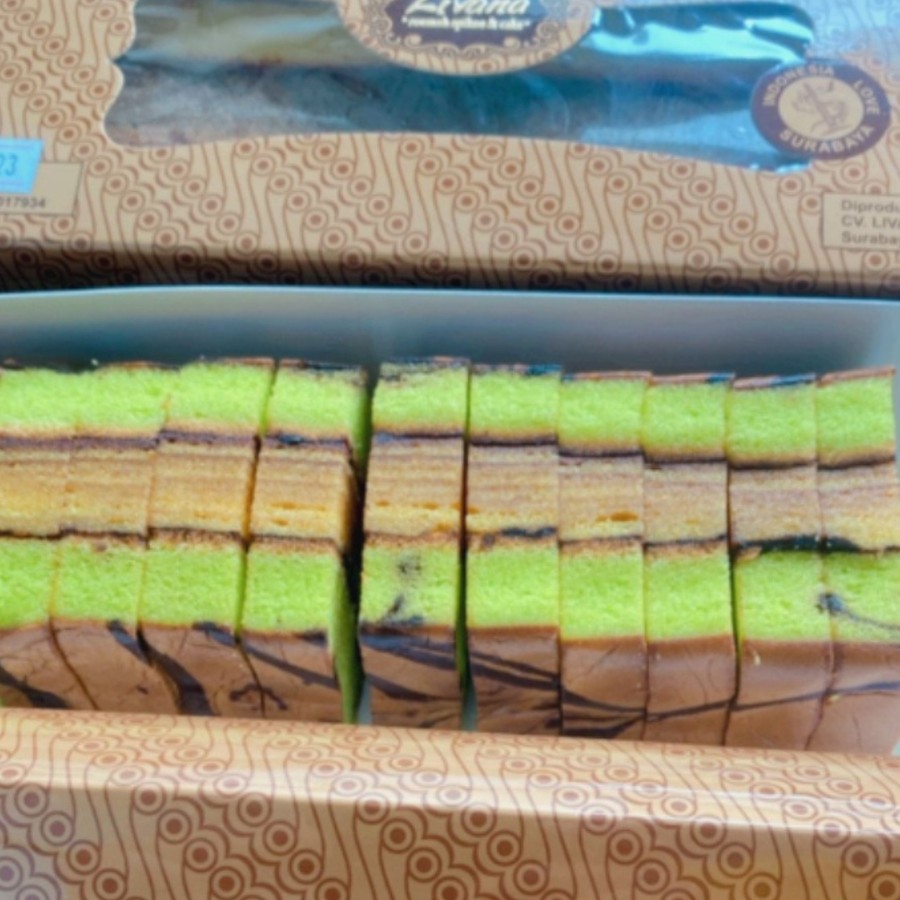 

[2in1] Kue Lapis Surabaya/Spikoe Lapis Legit Pandan Batik Premium Livana