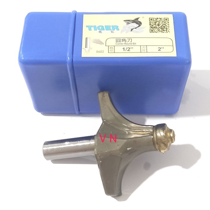 Mata Profil/Router Round Over Bit 25 mm(1/2 x 2) As 1/2 Inch Tiger