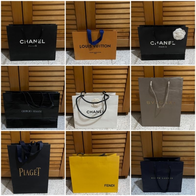 [PRELOVED] Original Branded Paper Bag Channel Dior Cartier Gucci Piaget Louis Vuitton Fendi