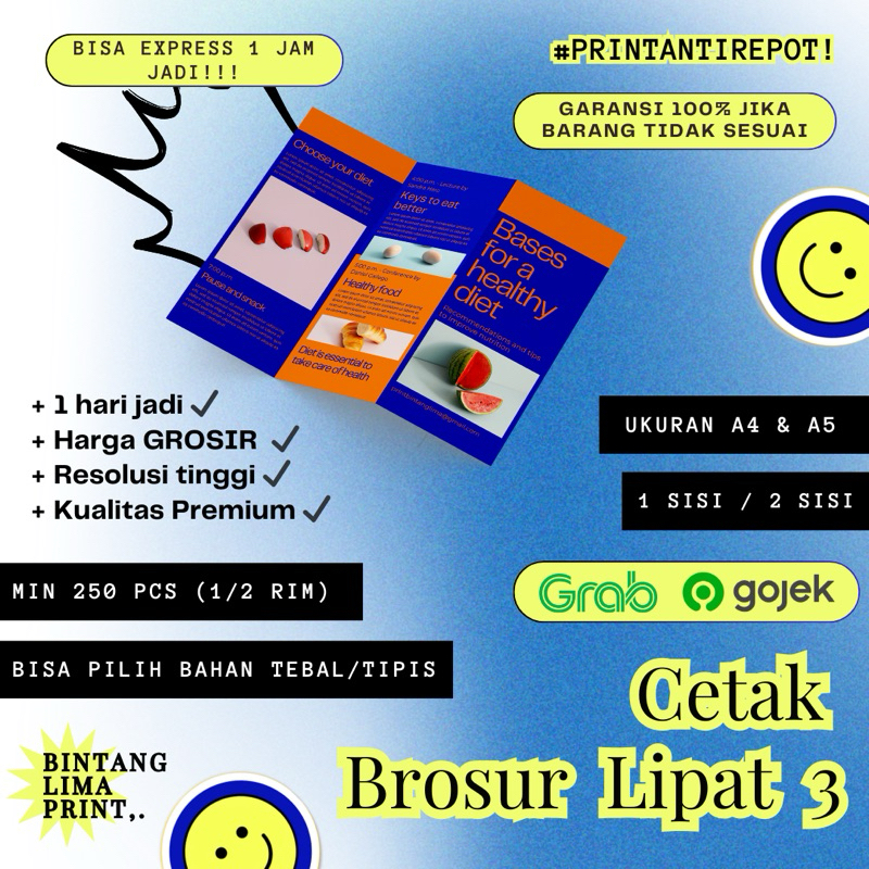 

[PRINT CEPAT] BROSUR LIPAT 3 A4/A5 | UNTUK UMKM | HARGA GROSIR | 1 SISI/2SISI | BAHAN TIPIS: AP150/BAHAN TEBAL: AC190