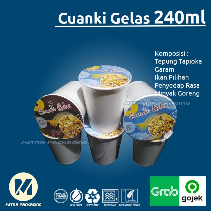 

Cuanki Instan komplit Cuanki Gelas 240ML - 24PCS