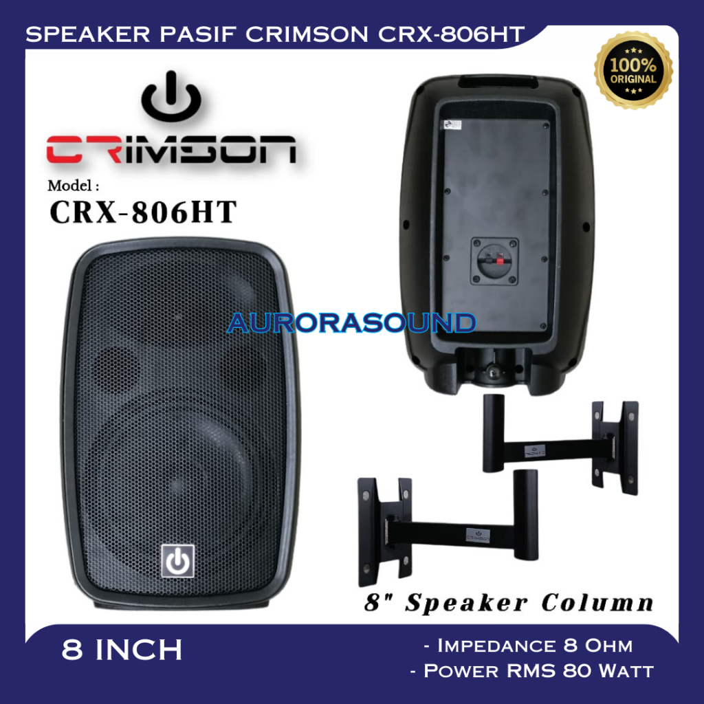 SPEAKER PASIF CRIMSON CRX 806HT SPEAKER PASIF 8 INCH 8IN 8" CRIMSON CRX806HT ORIGINAL