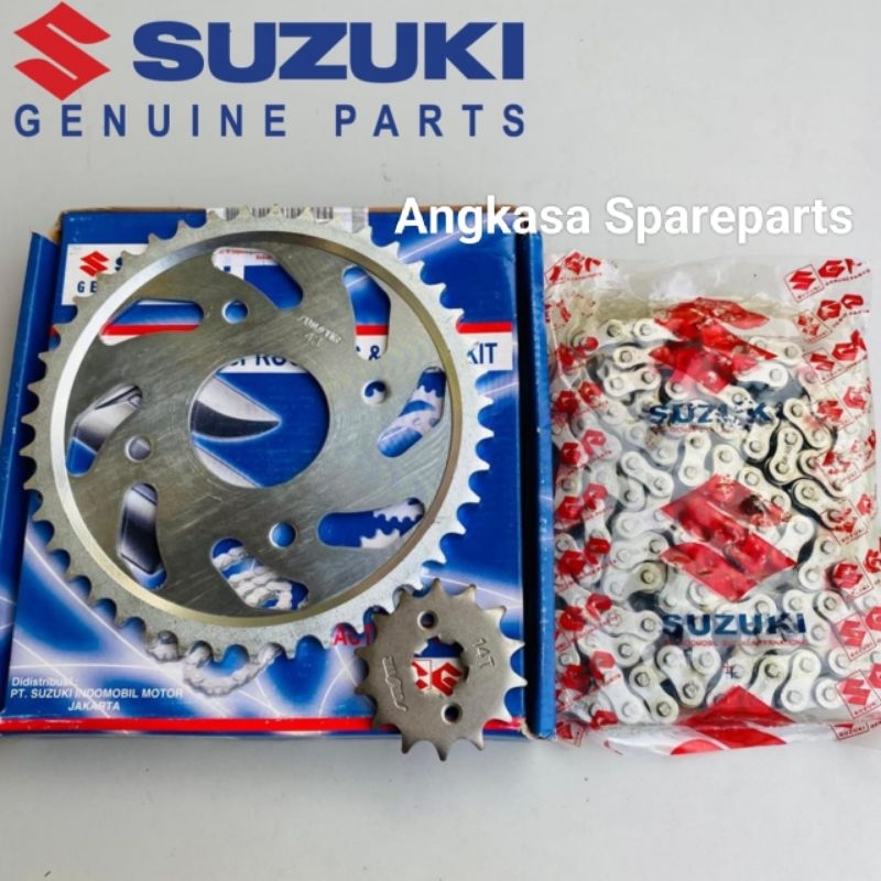 GEAR SET SUZUKI SATRIA FU NEW GIR SET RANTAI SATRIA FU NEW INJEKSI 2013-2015 SGP