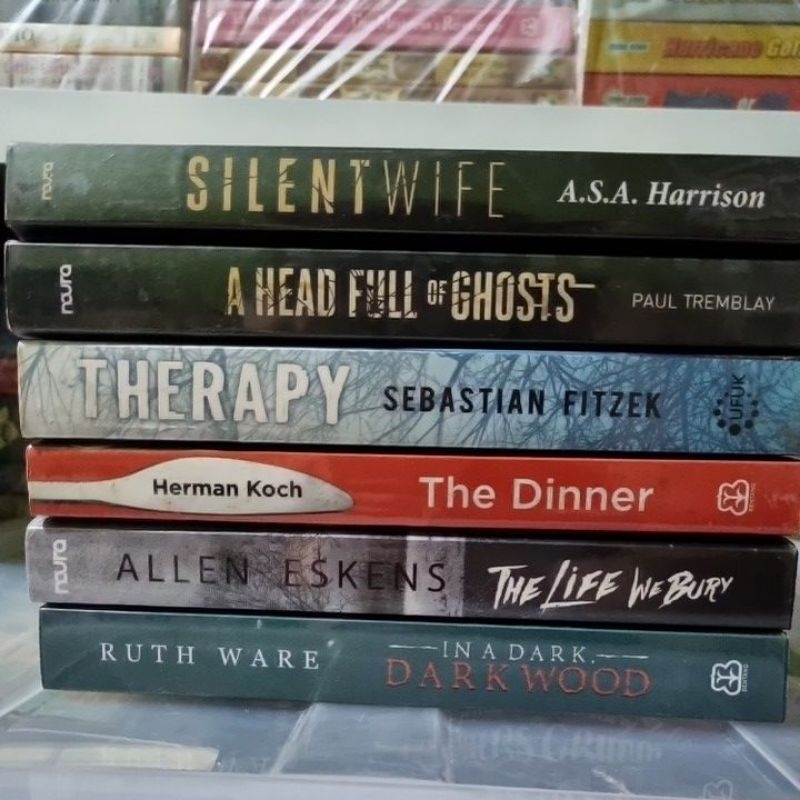 Novel-novel thriller preloved original | Silent Wife - A.S.A. Harrison | Therapy - Sebastian Fitzek 