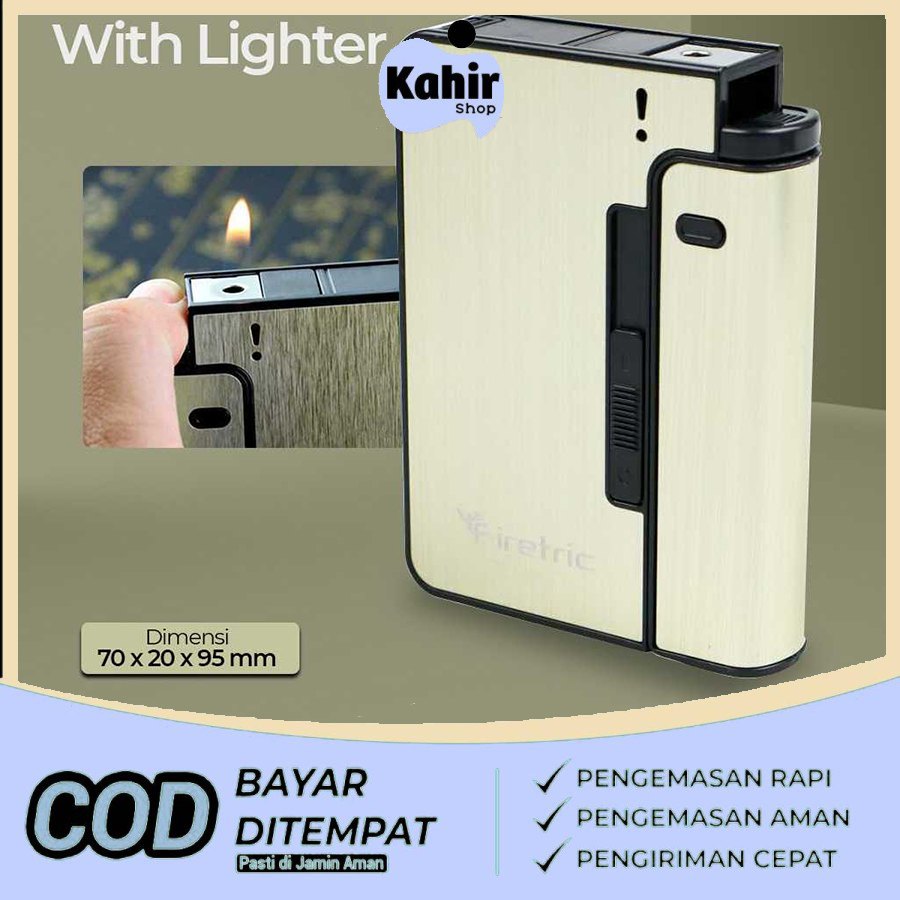 Kotak Tempat Wadah Rokok Dengan Slot Lighter / Slot Korek Api Tempat Rokok dan Korek Api