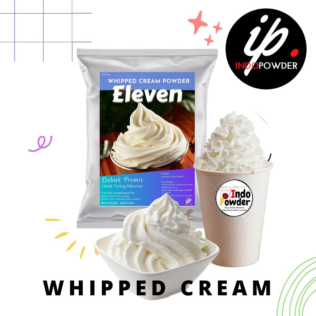 

ELEVEN - WHIPPED CREAM 1 Kg - Bubuk Whipped Cream - Topping Whipped Cream