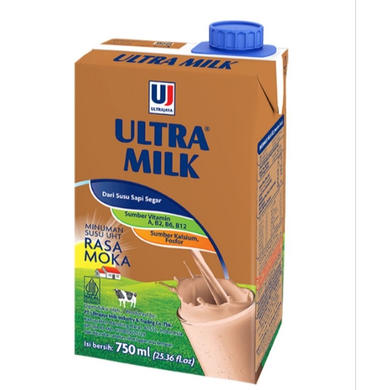 

Susu UHT ultra milk 750 ml - Rasa Moka