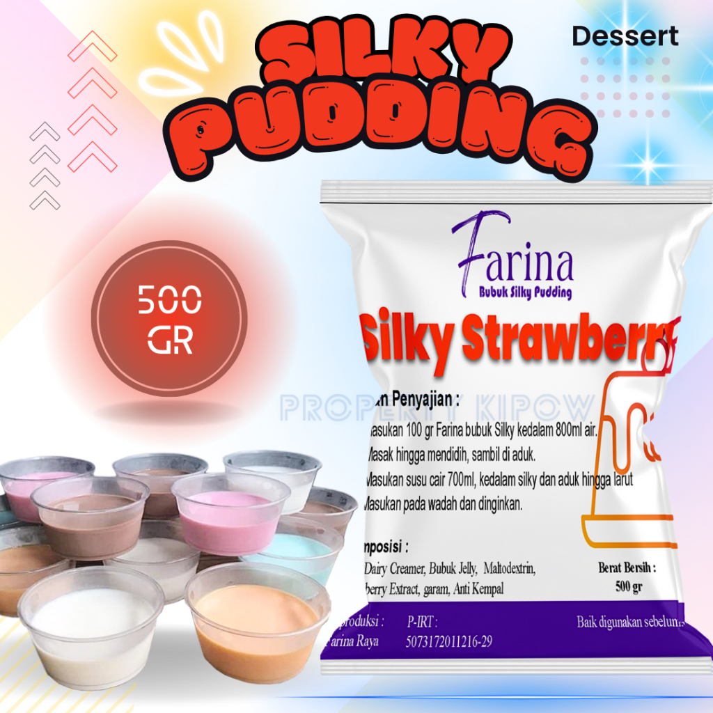 

Bubuk Silky Pudding Strawberry 500gr - Serbuk Puding Strawberry