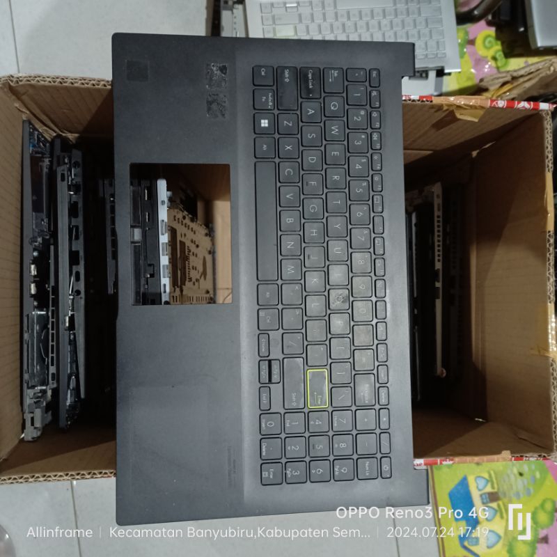 frame + Keyboard Laptop Asus Vivobook S15 K513 X513 S5600 hitam NORMAL