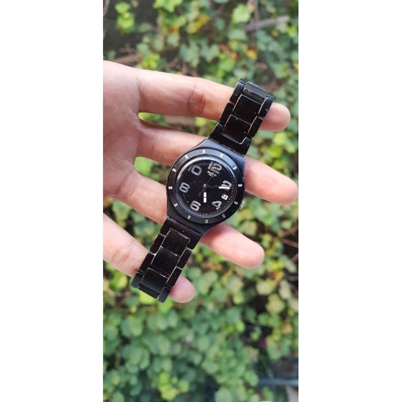 swatch irony almunium black