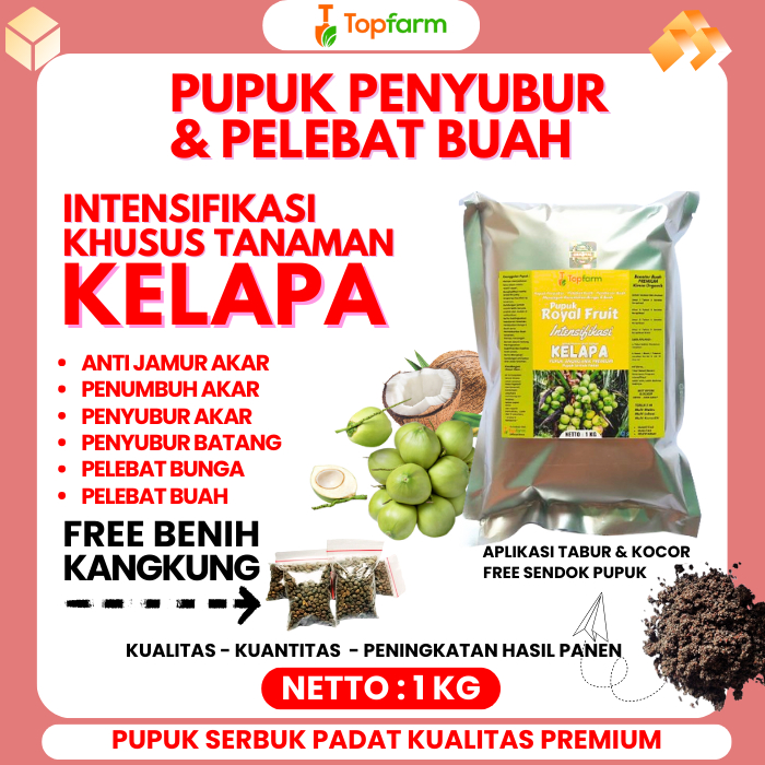 Pupuk Khusus Pohon Kelapa / Pupuk Pelebat Buah Kelapa / Pupuk Kelapa Cepat Berubah / Pupuk Pelebat