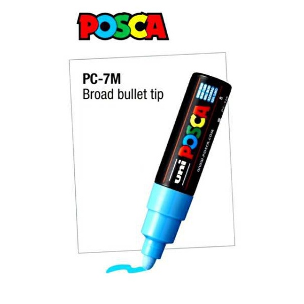 

KODE I4K5 UNI POSCA PAINT MARKER PC7M Large Bullet Polyester Tip