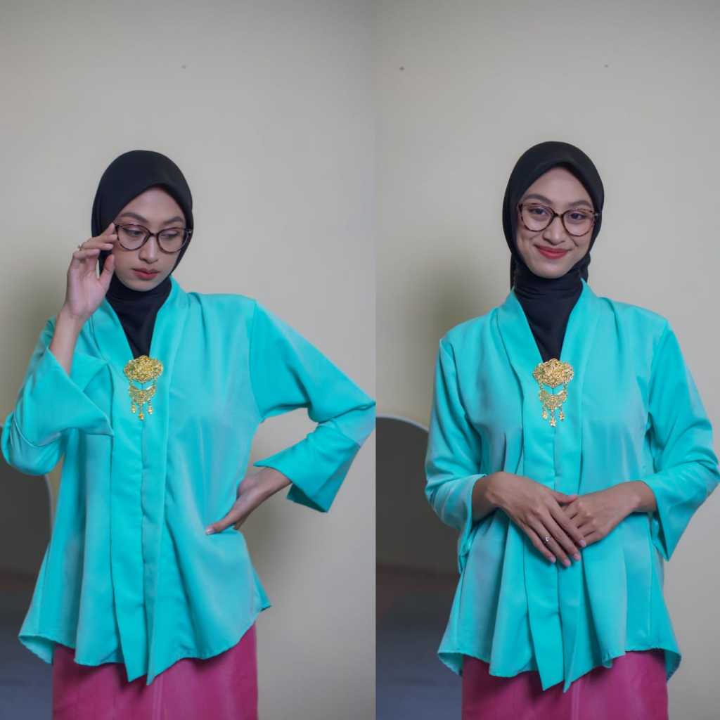 TERMURAH !!! ATASAN KEBAYA FLOY POLOS  / KEBAYA KONDANGAN / KEBAYA WISUDA